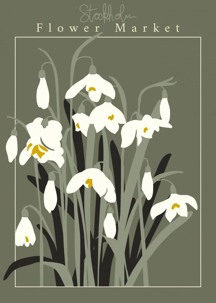 Marché aux fleurs retravaillé Stockholm - Perce-neige
