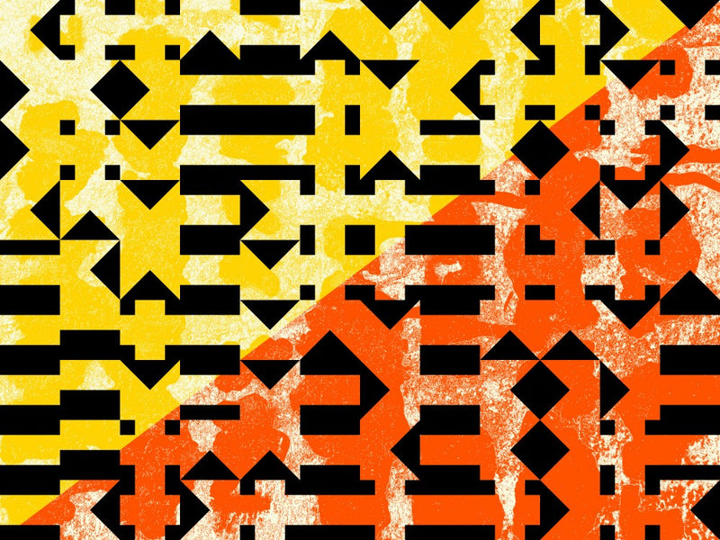 Geometric Patterns in Vivid Yellow and Orange Hues