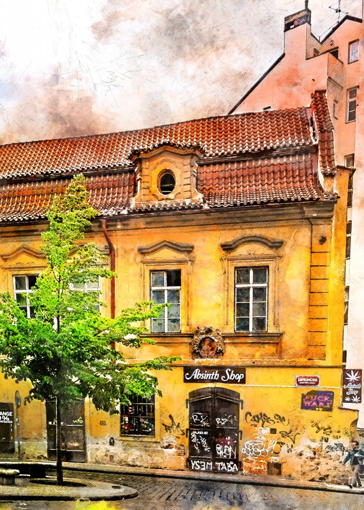 Prague Czechia Watercolor Painting City Art (21)
