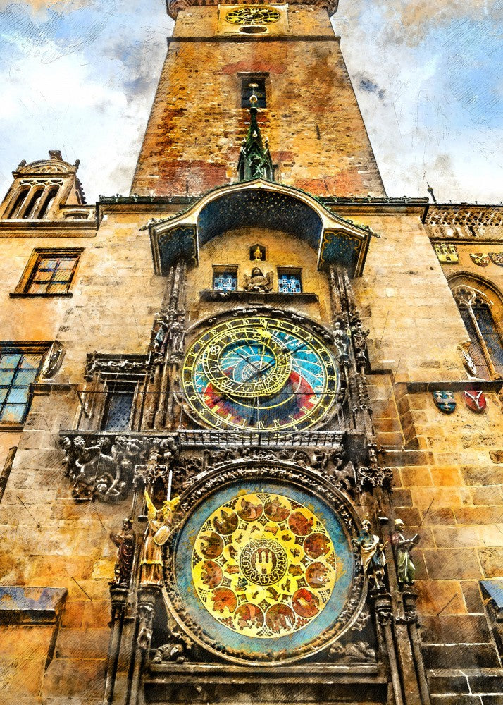 Prague Czechia Watercolor Painting City Art (25)