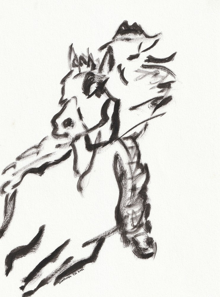 Croquis équin majestueux