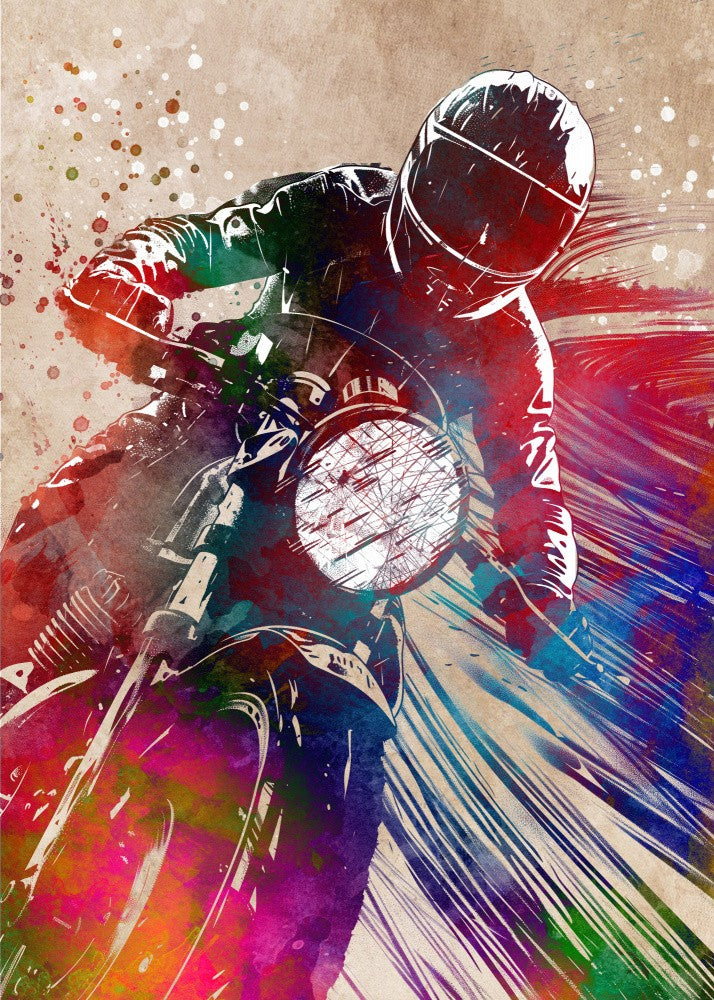 Sport Motor Rider Art Graphic