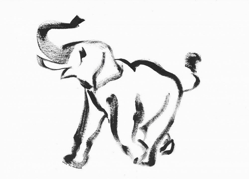 Gentle Brush Elephant