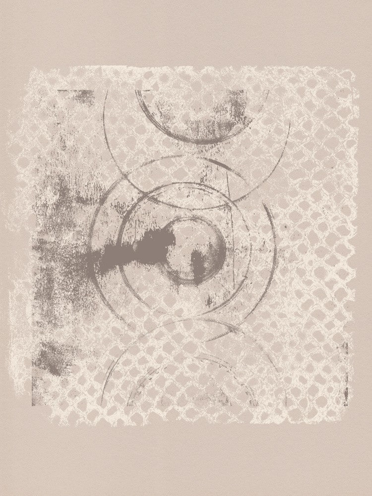 Zen Balance – Circular Forms in Taupe and Beige