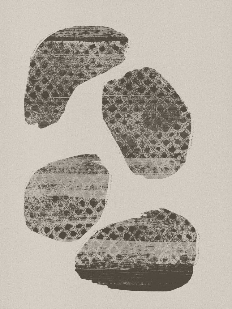 Stonescape – Abstract Organic Shapes in Taupe and Brown