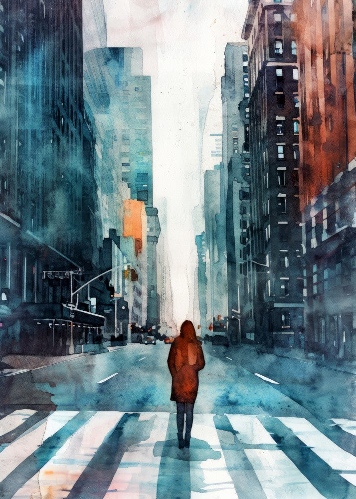 New York City  Watercolor Digital Painting (4)
