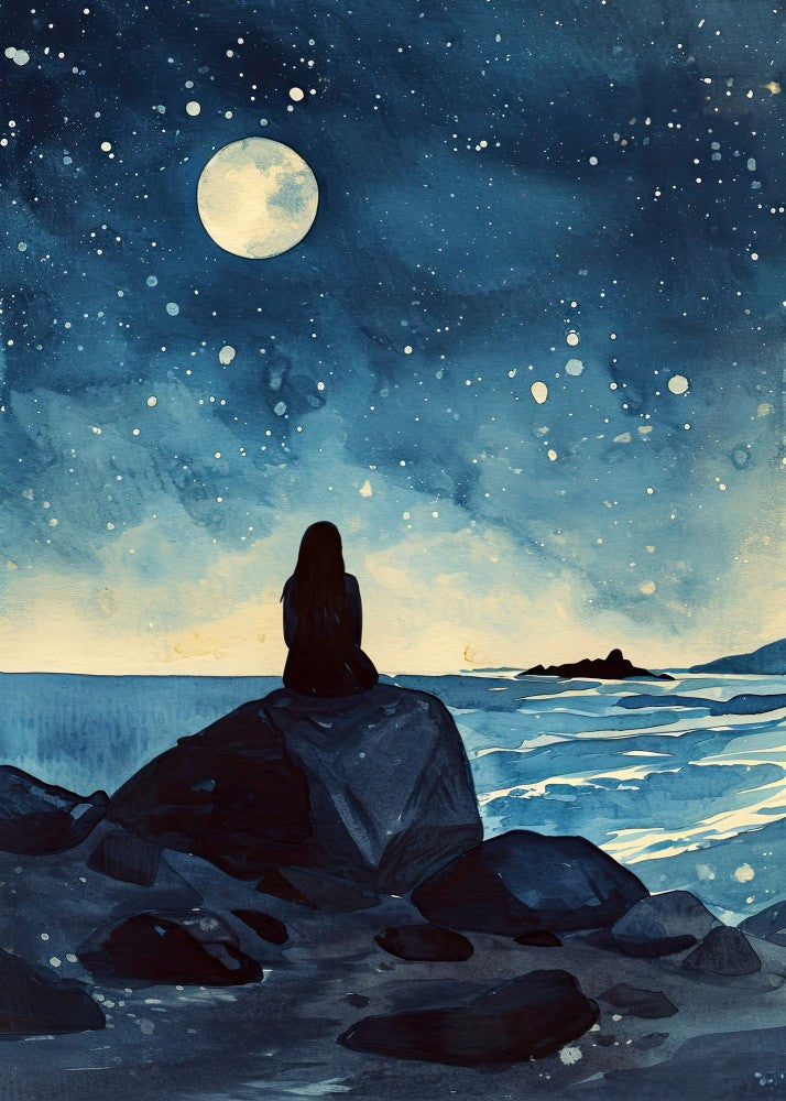 Night  Watercolor Digital Painting