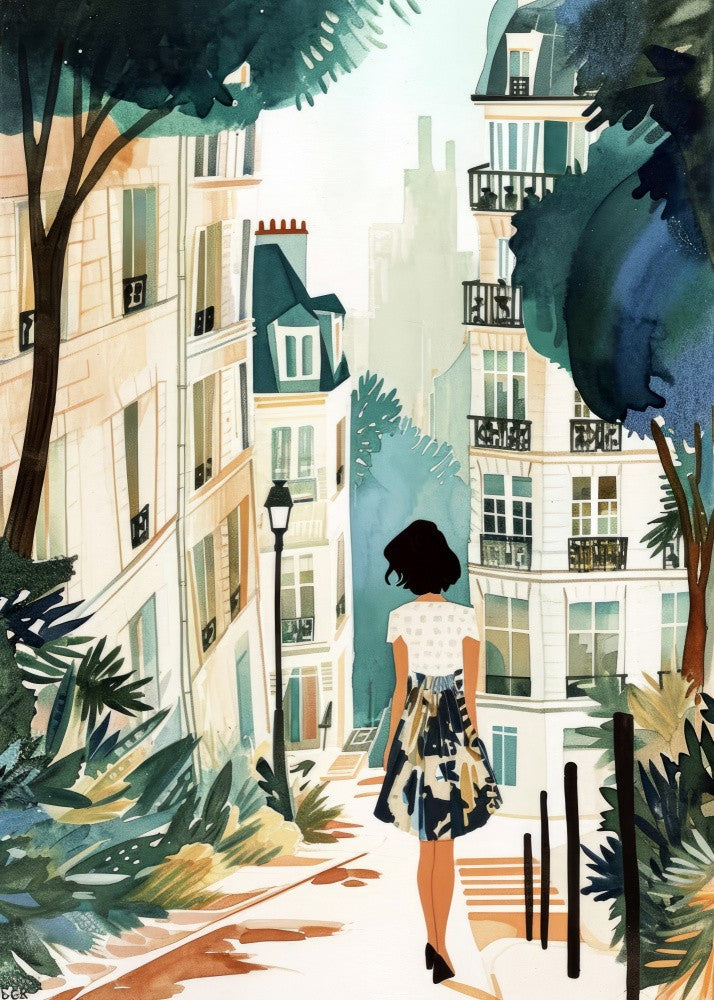 Paris  Watercolor Digital Painting (1)