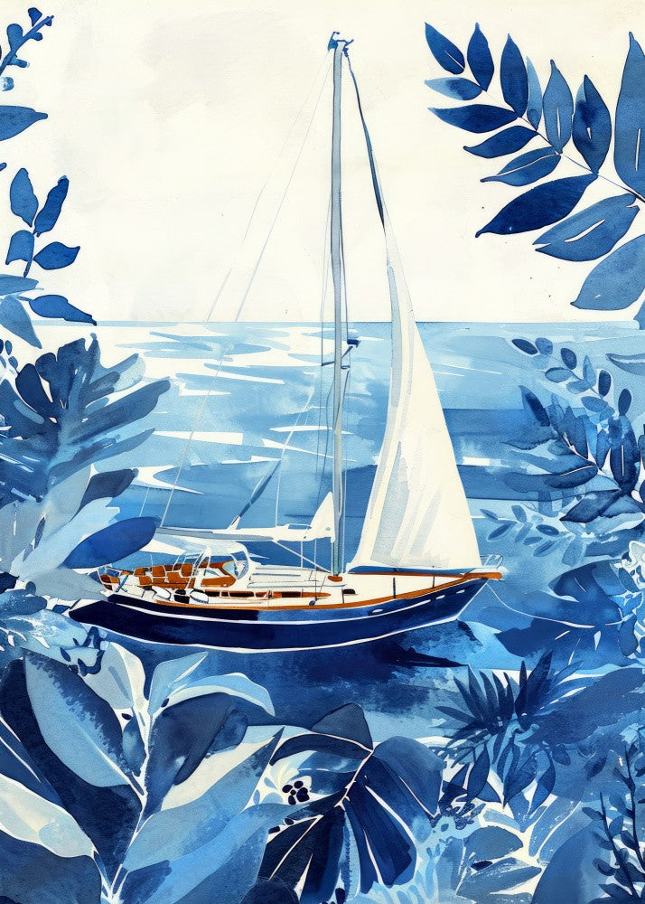 Vacation Yachting Watercolor Digital Painting (1)