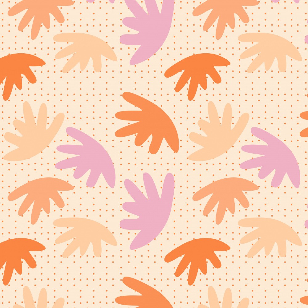 Psychedelic Terra Blossoms. 70s Retro Abstract Organic Geometry No. 12_1