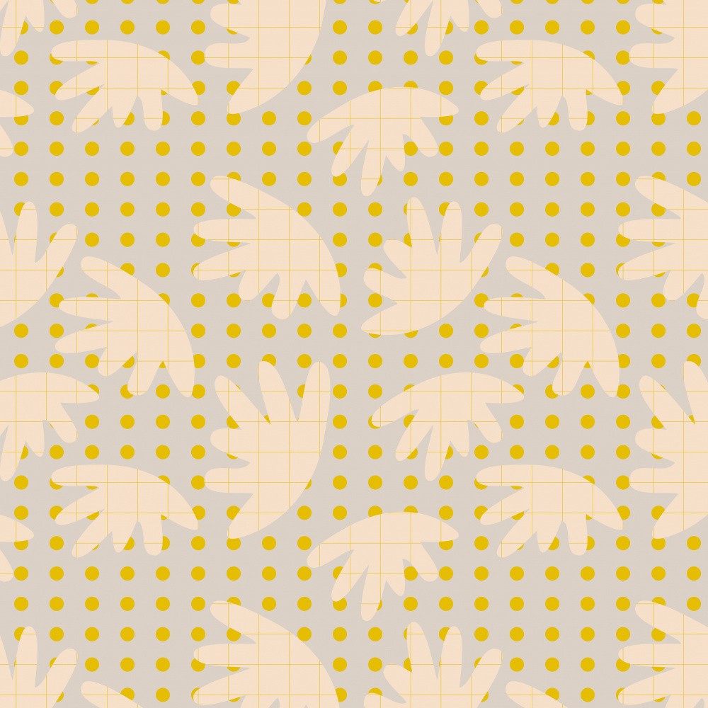 Psychedelic Terra Blossoms. 70s Retro Abstract Organic Geometry No. 20
