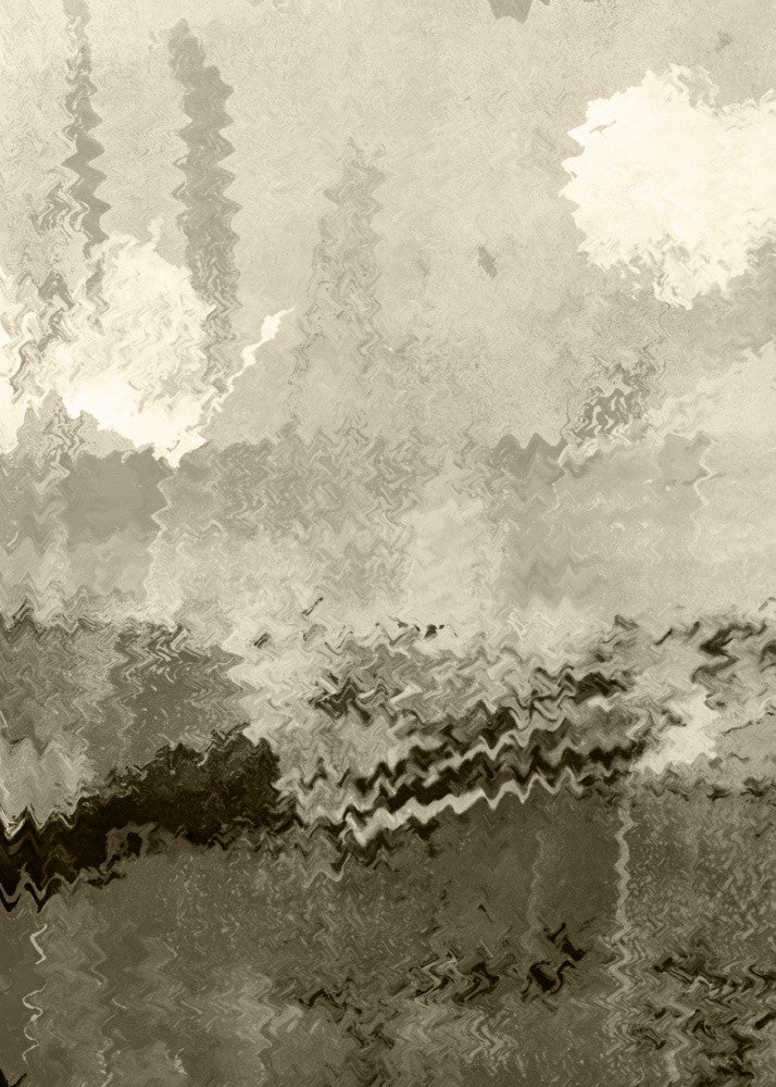 Two Suns. Reflections. Abstract Lanscape In Neutral Colors No.3
