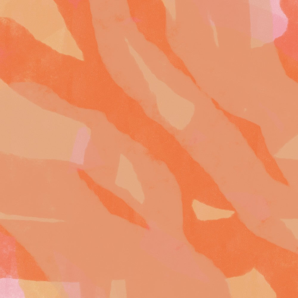 Brush Strokes In Warm Pastels. Orange LInes.