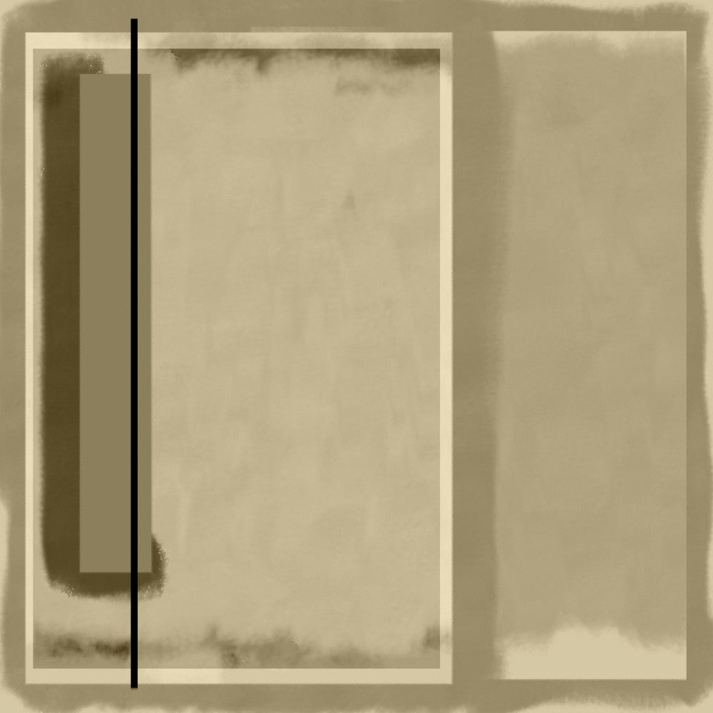 Abstrakte Geometrie in Taupe und Weiß Nr. 2