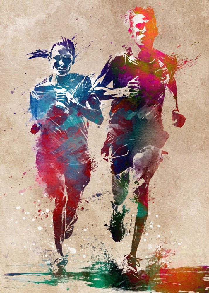 Runners sport art