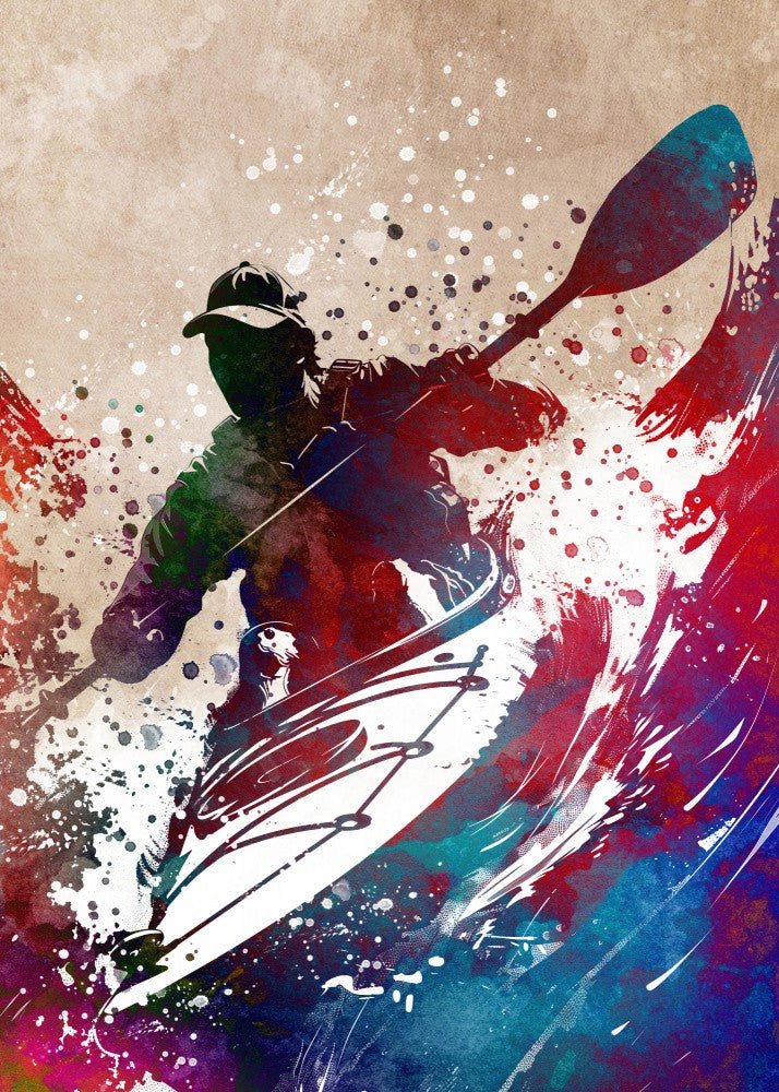 Kayaking sport art