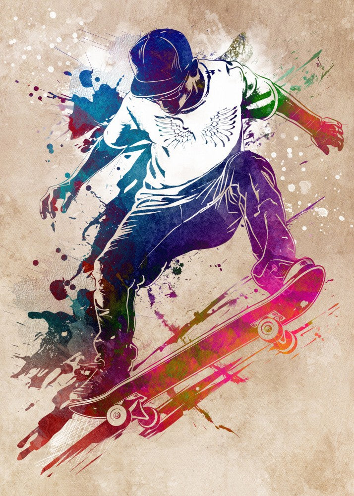 Skateboard sport art