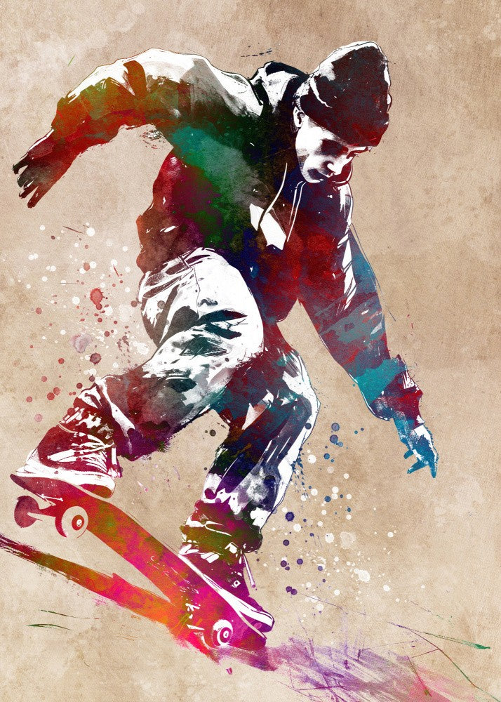 Skateboard sport art