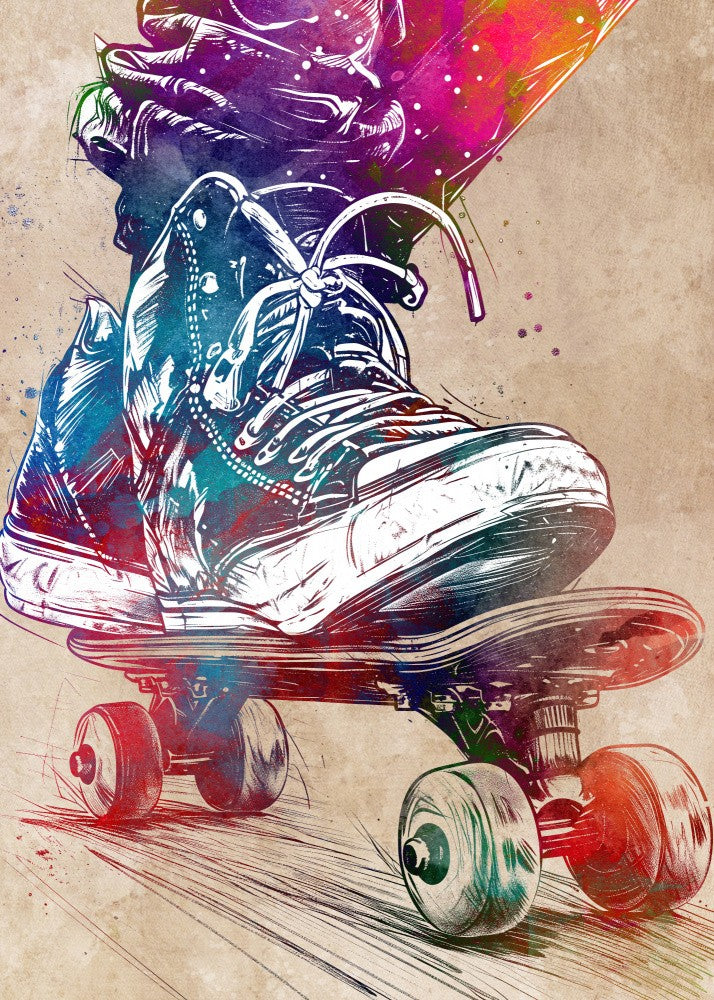 Skateboard sport art