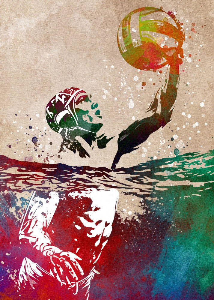 Water polo sport art