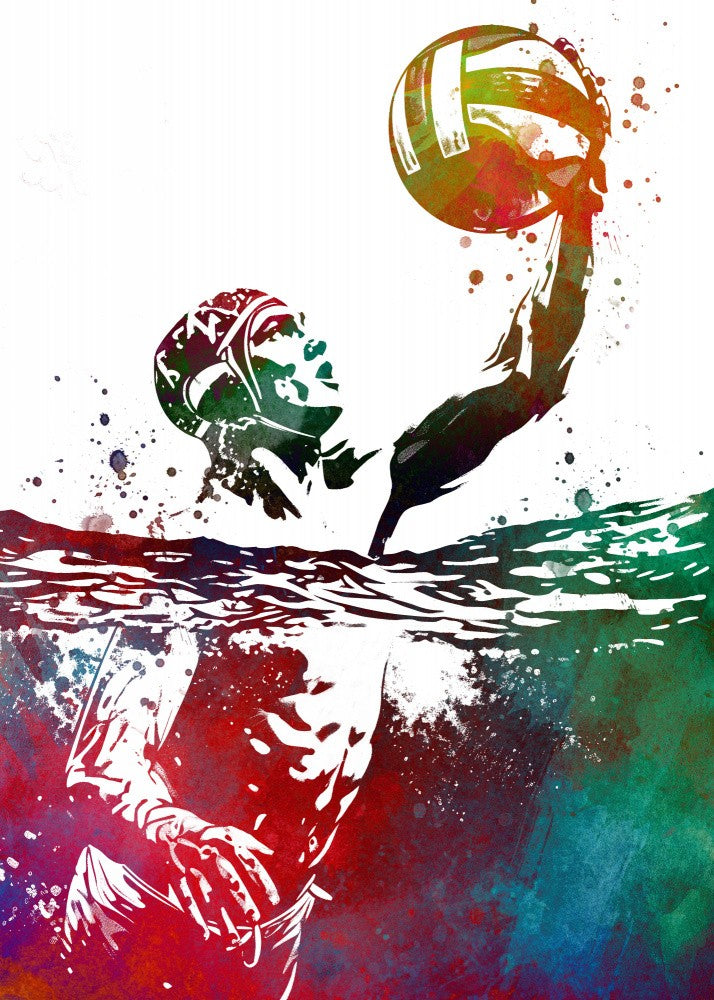 Water polo sport art