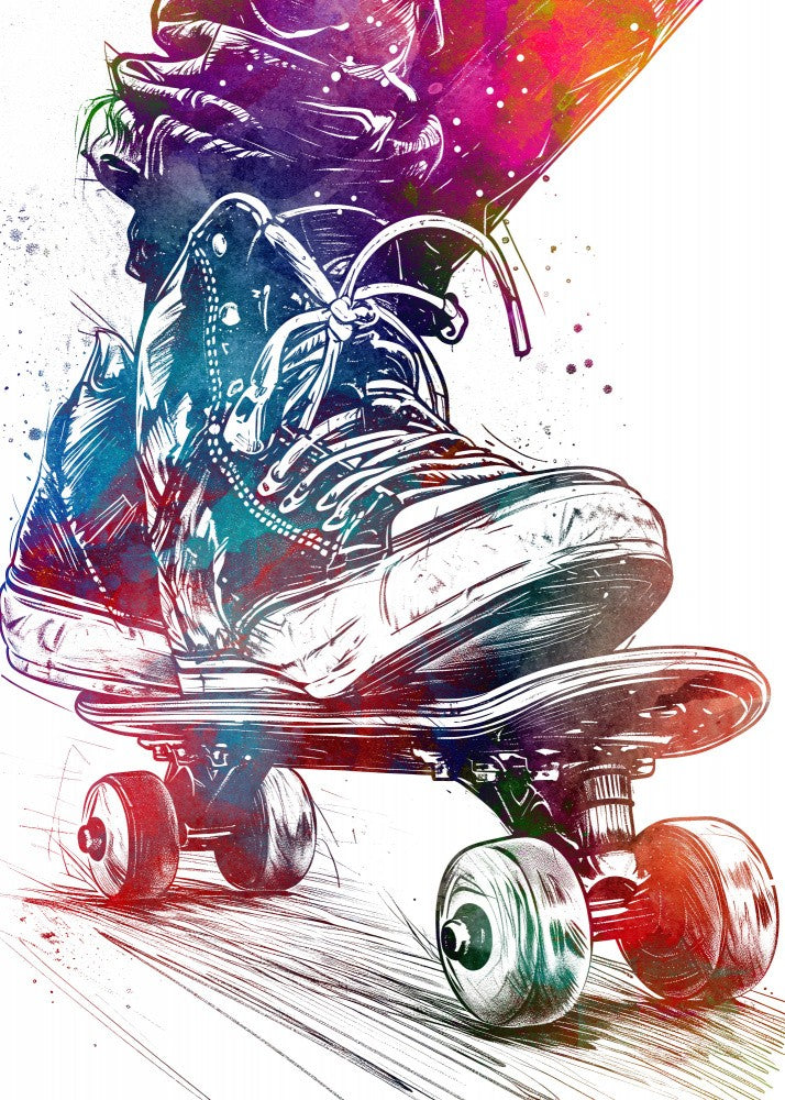 Skateboard sport art