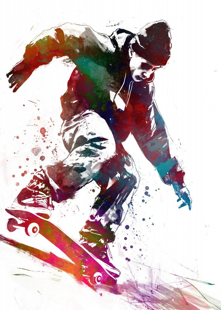 Skateboard sport art