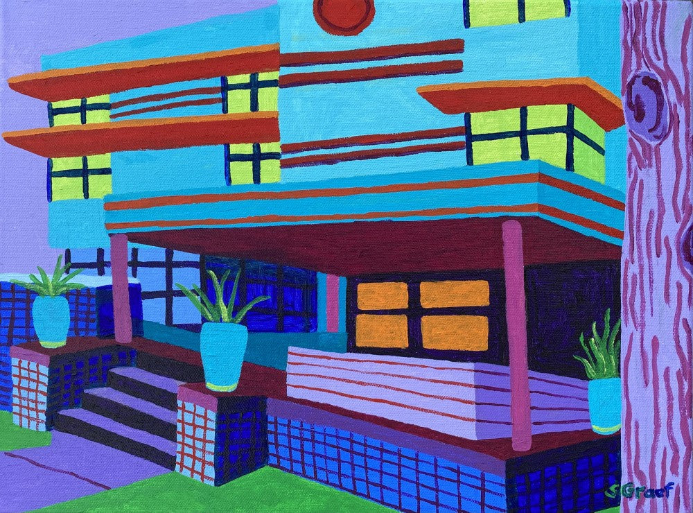 Hotel with Red Trim