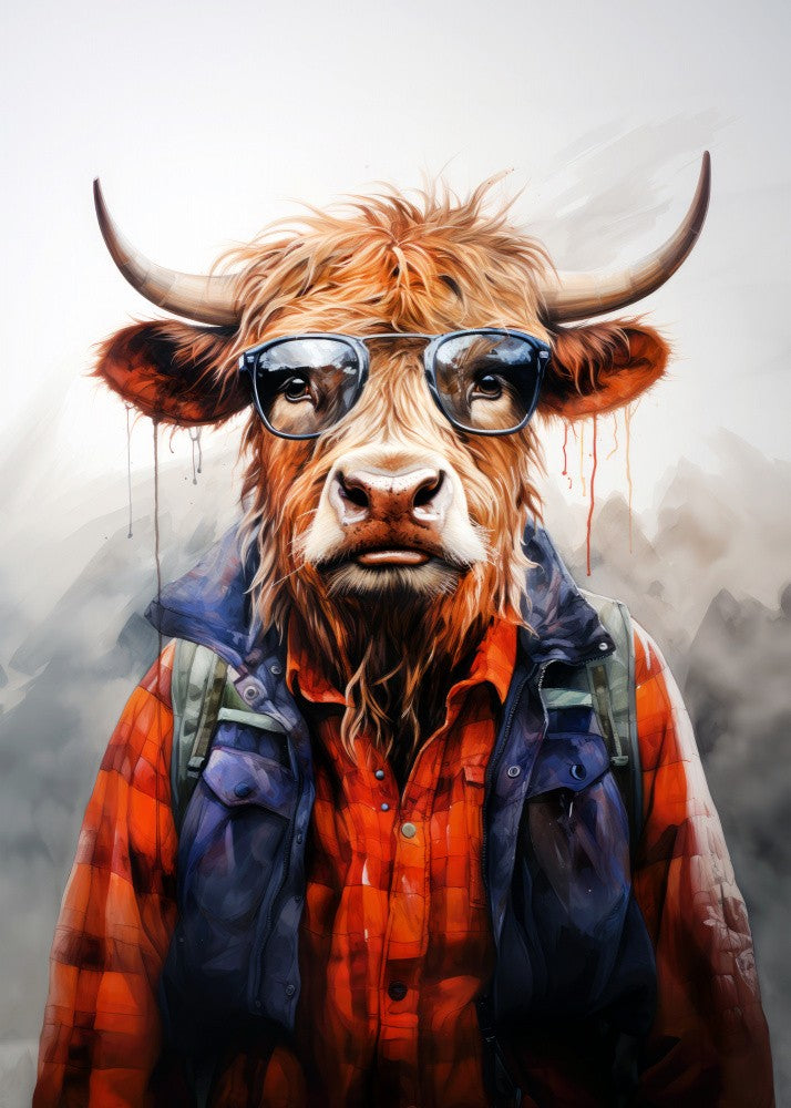 Buffalo Watercolor Animal Art (4)