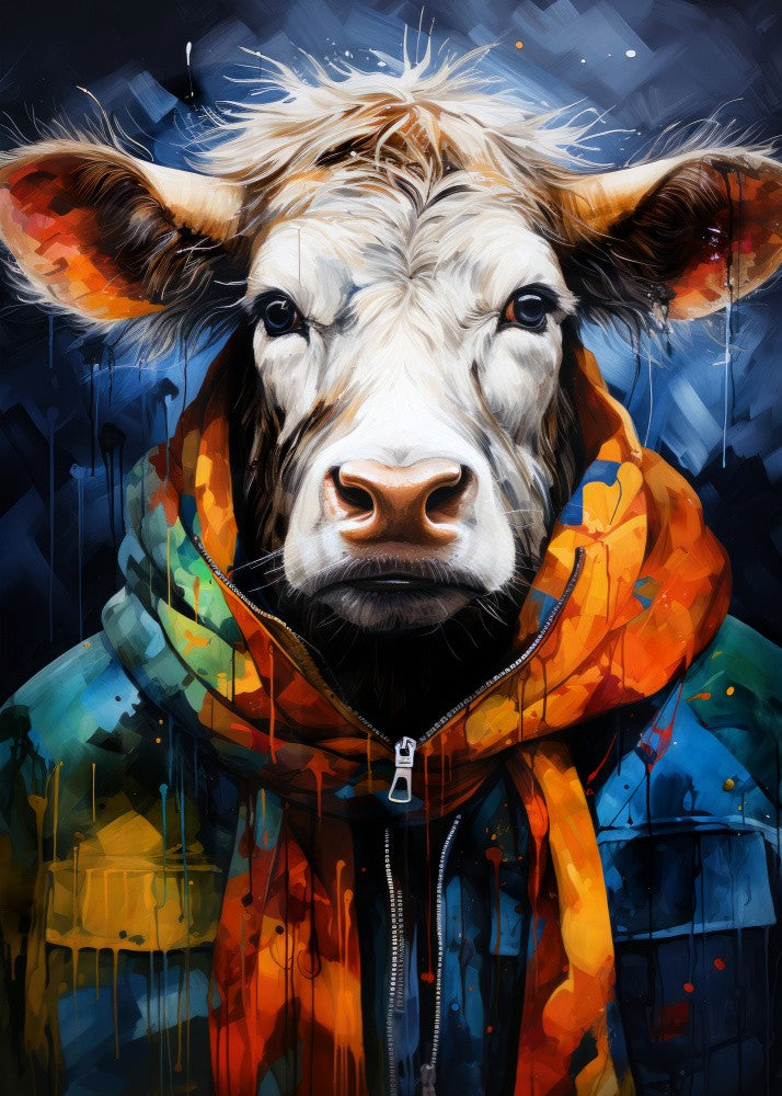 Cow Watercolor Animal Art