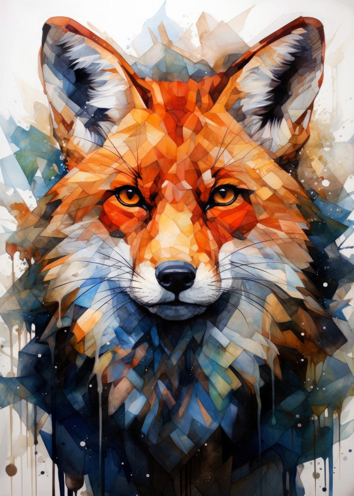 Fox Watercolor Animal Art (1)
