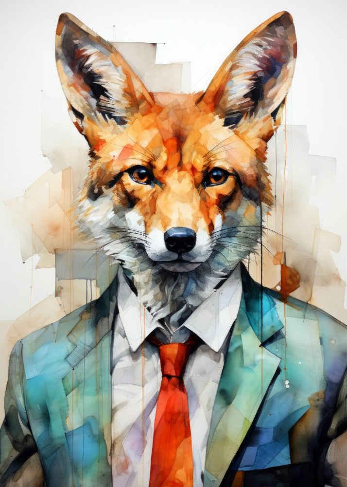 Fox Watercolor Animal Art (2)