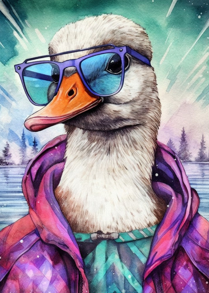 Goose Watercolor Animal Art