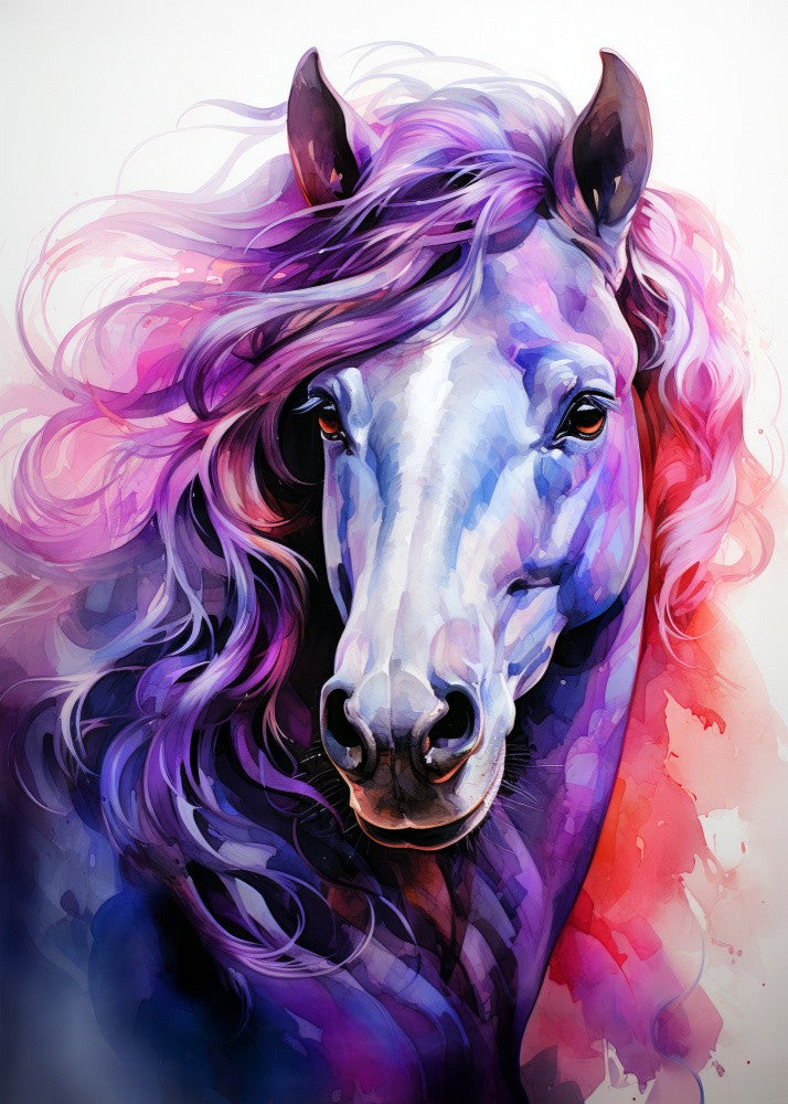 Horse Watercolor Animal Art (1)