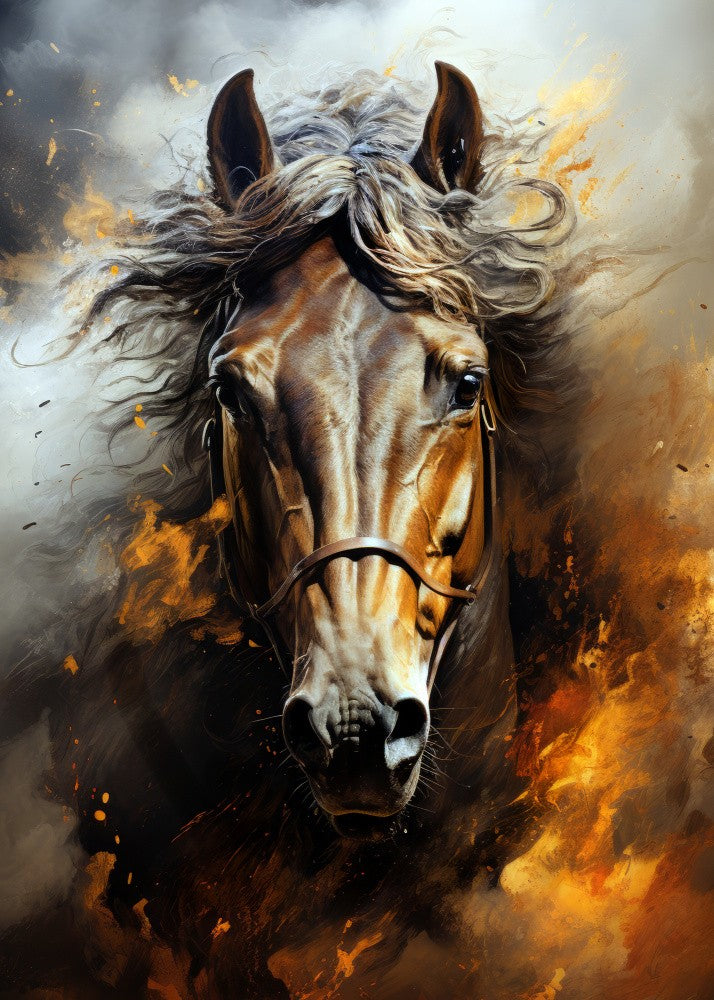 Horse Watercolor Animal Art (3)