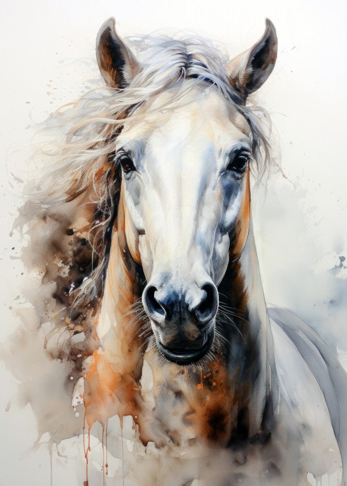 Horse Watercolor Animal Art (4)