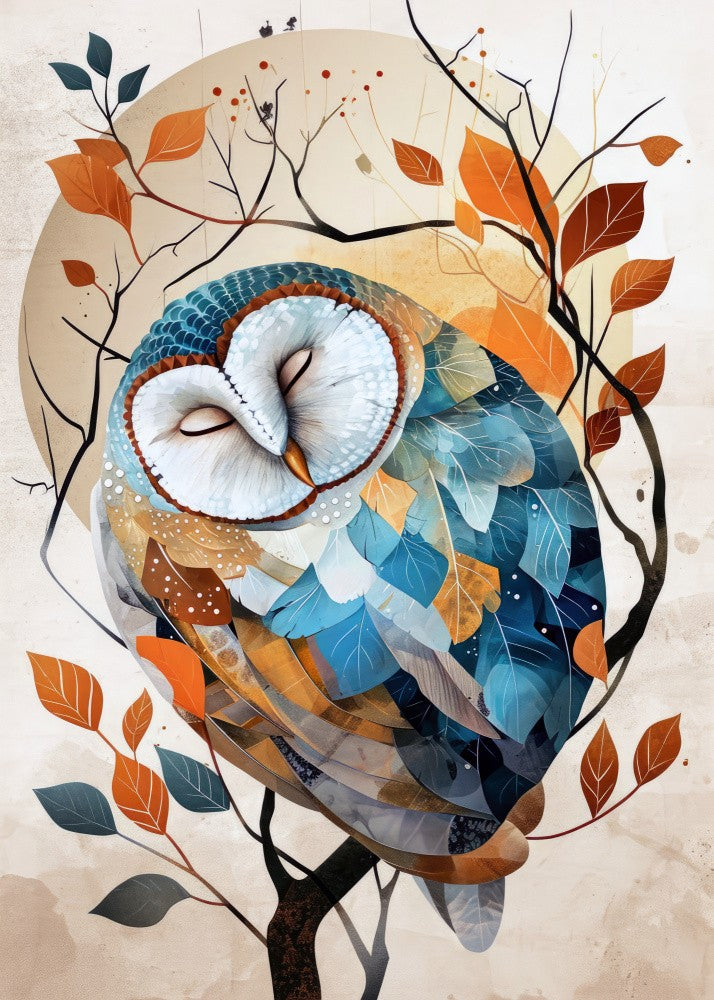 Owl Watercolor Animal Art
