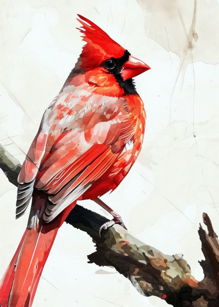 Red Cardinal Watercolor Animal Art (1)