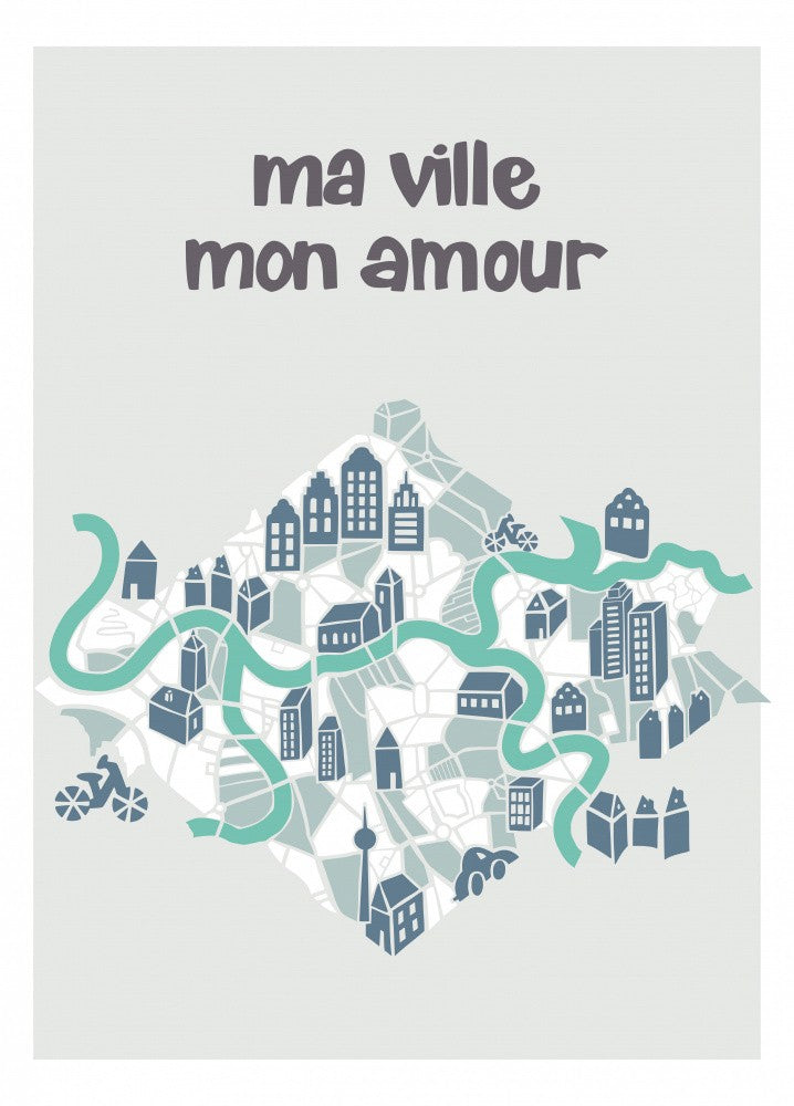 ma ville mon amour; City life collection soft grey