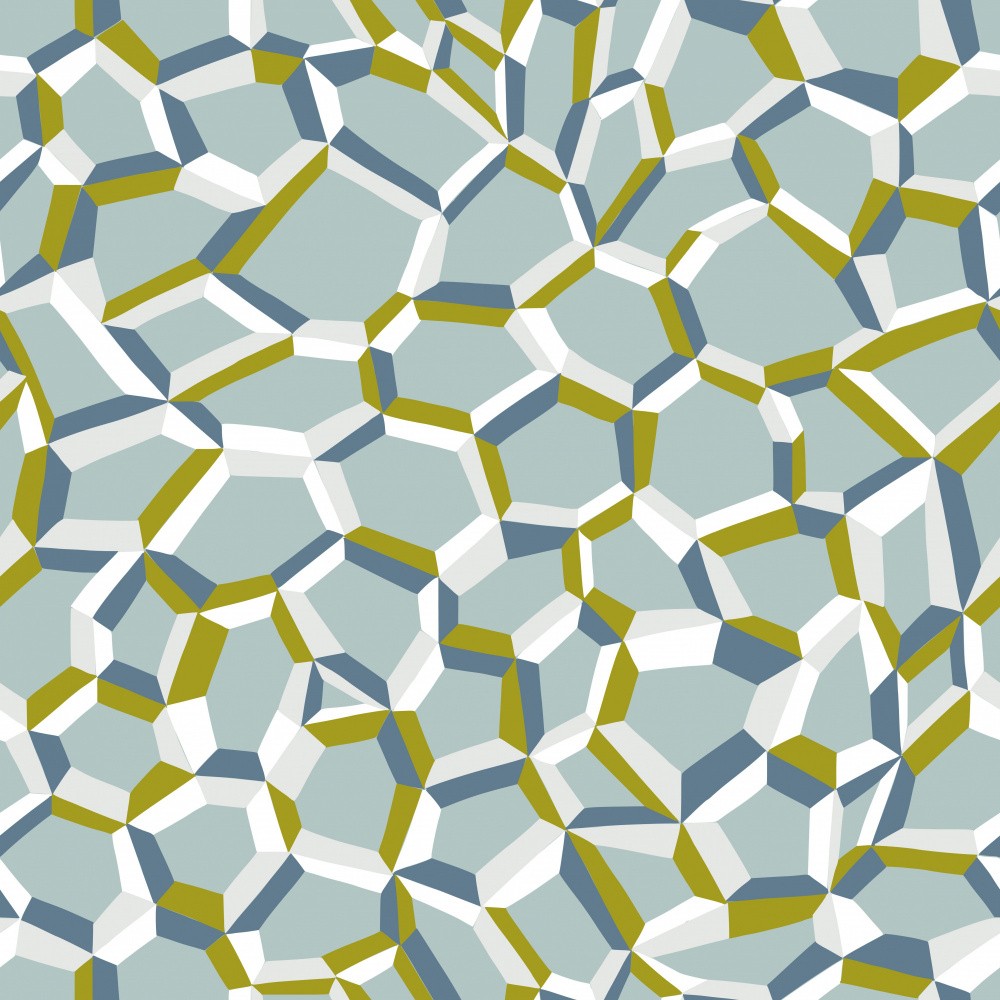 City life connections blue teal pattern