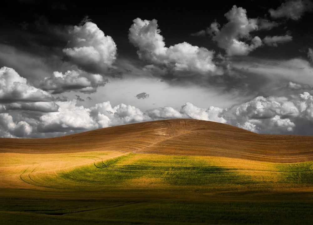 Clouds over farmland
