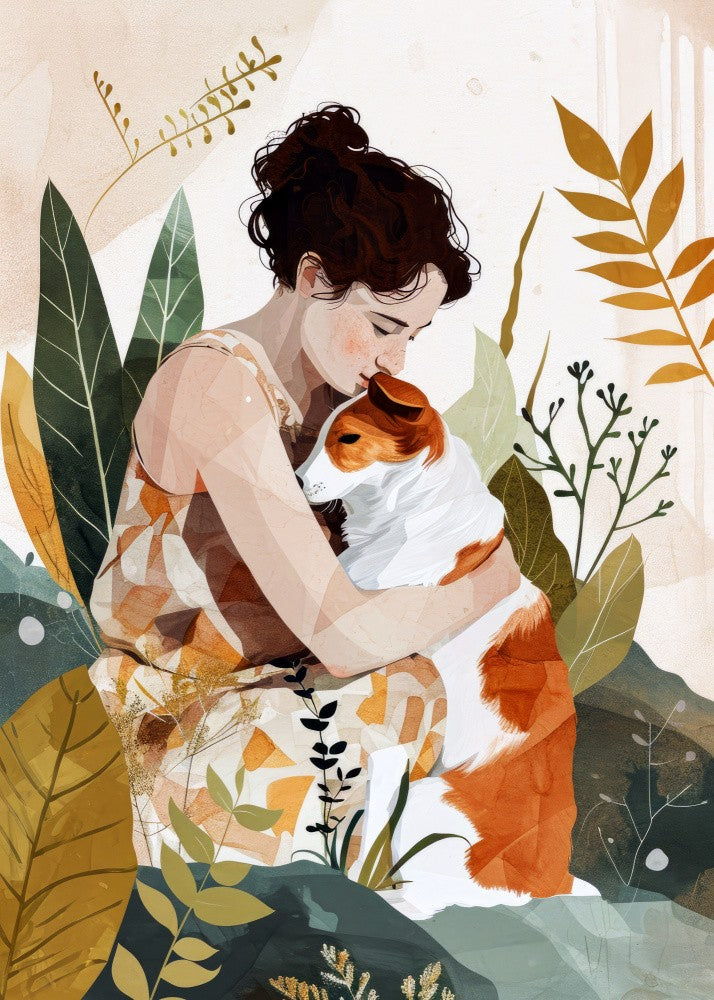 Love You Doggy 2 watercolor animal art