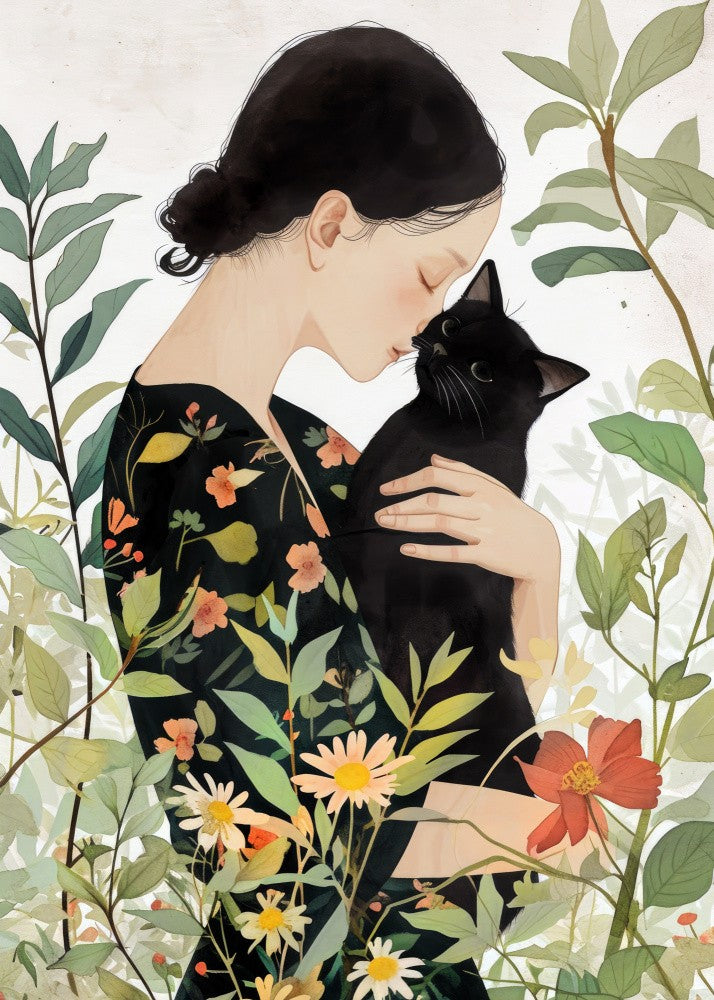 Love You Kitty 8 watercolor animal art