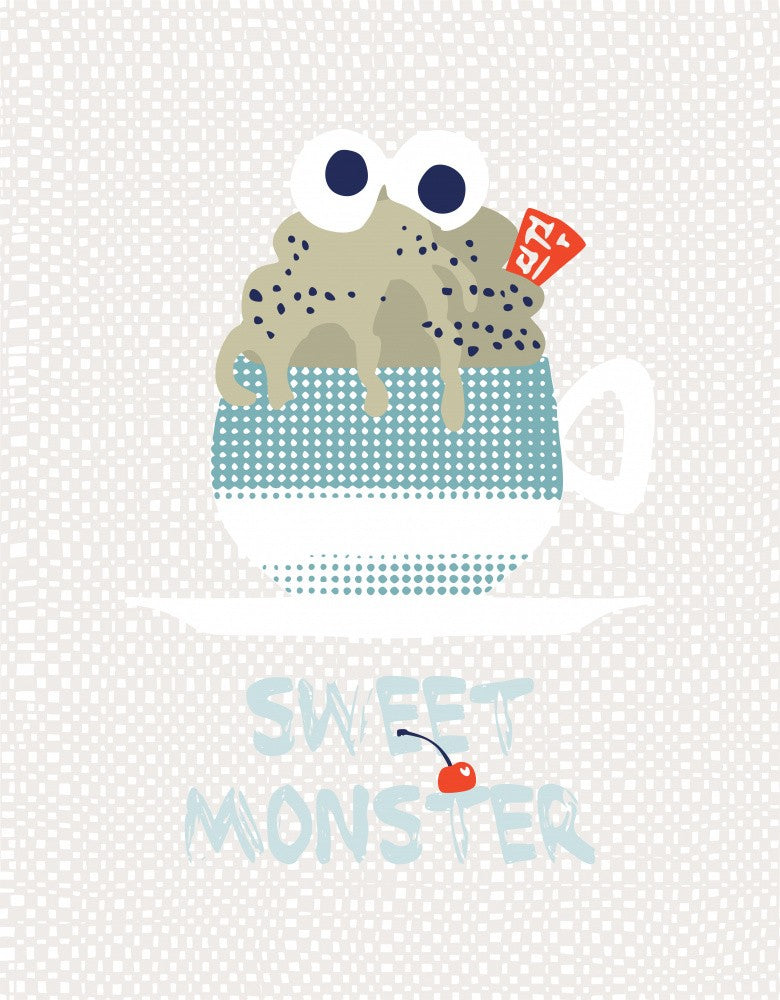Sweet monster cupcake mint
