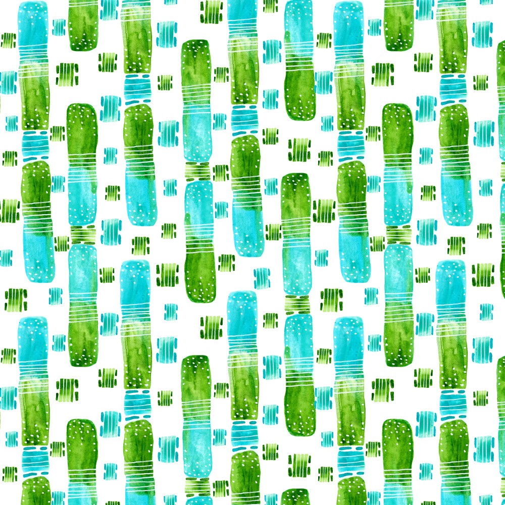 Abstract Strips Teal Green