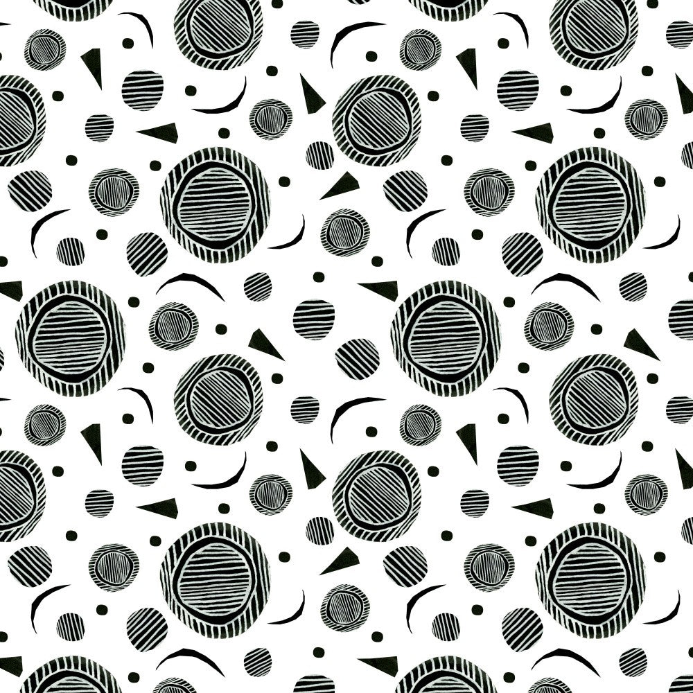 Party Circles Black White