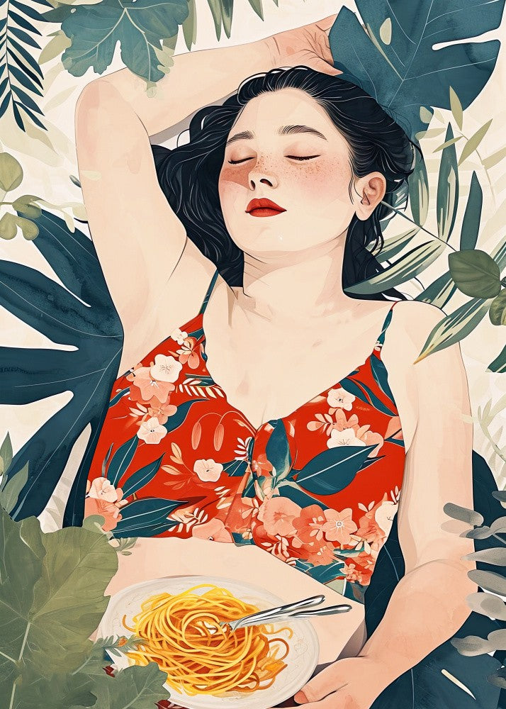 Siesta Time Woman and meadow