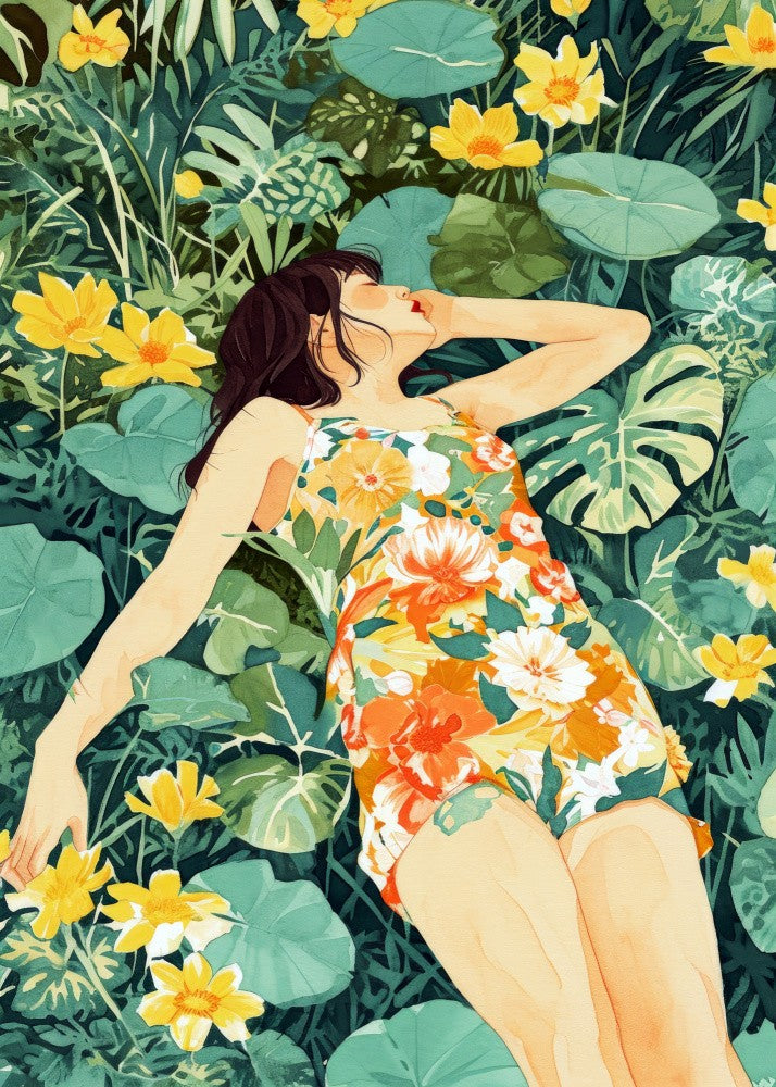 Relax Time Woman and meadow