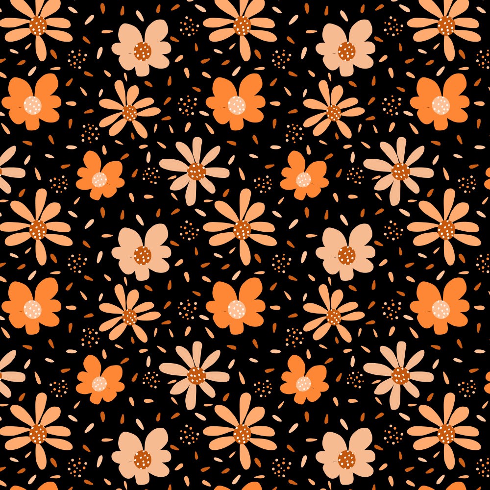 Flora Peach Fuzz Peach On Black