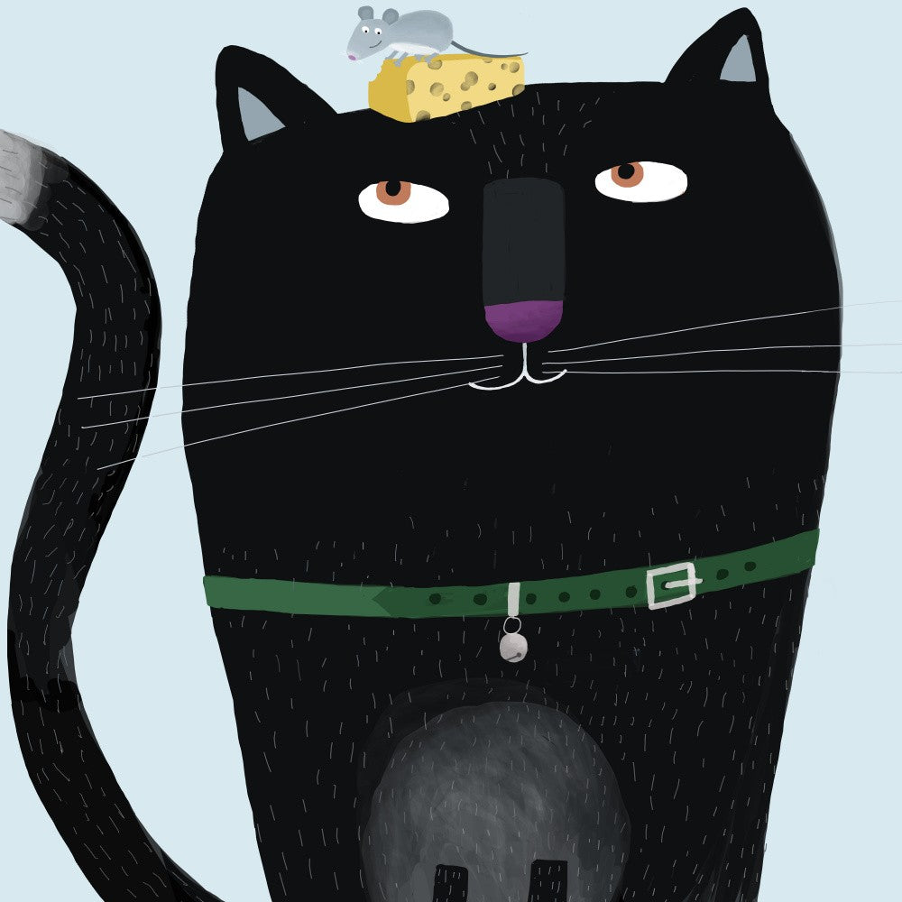 Cat and Mouse Illustration by Artist Carla Daly